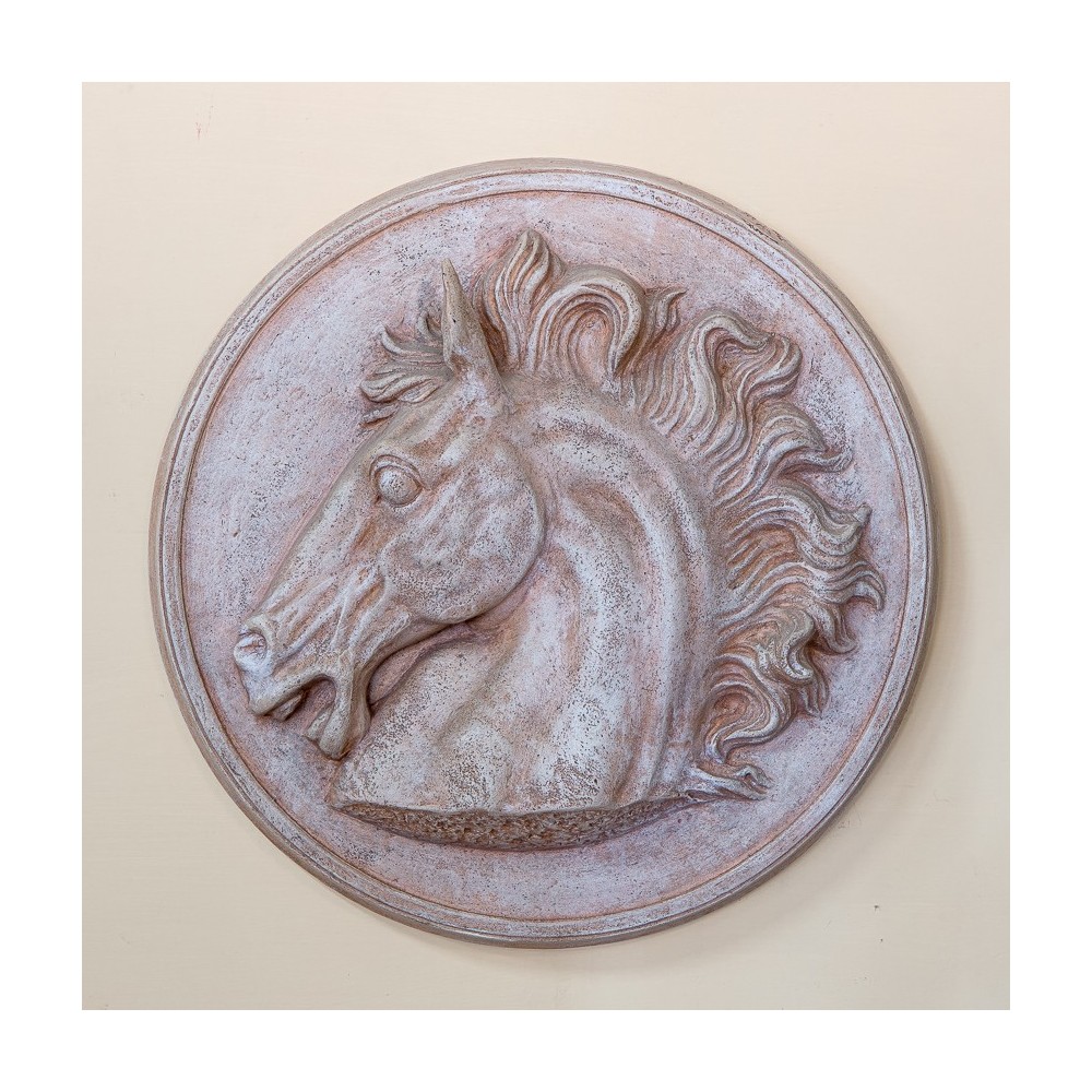 Horse Panel Travertine Ceramic Finish